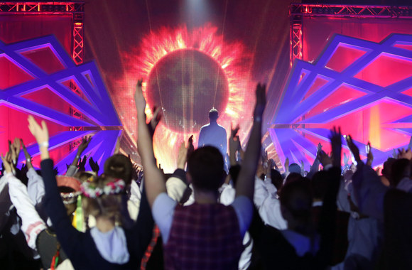 Televizijos projekto „Kadagys“ antrosios laidos akimirka