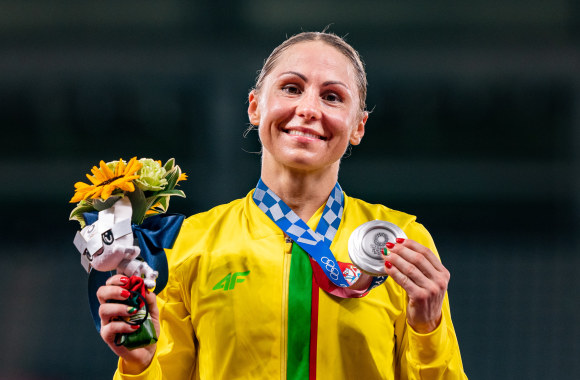 Laura Asadauskaitė-Zadneprovskienė šiuolaikinės penkiakovės varžybose iškovojo sidabro medalį / V.Dranginio nuotr.