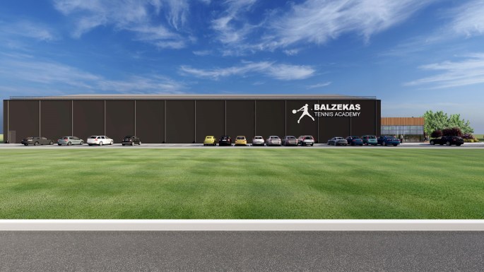 2021 metų pabaigoje Slengiuose prie Klaipėdos duris atvers naujas keturių kortų teniso kompleksas / Vizualizacija