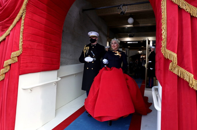 Lady Gaga dalyvavo JAV prezidento Joe Bideno inauguracijos ceremonijoje
 / „Scanpix“/AP nuotr.