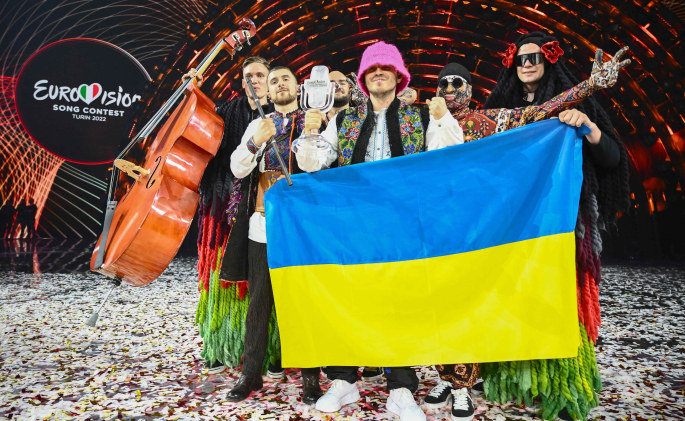 Europos publiką sužavėjo ukrainiečių grupės „Kalush Orchestra“ daina „Stefania“ – temperamentingas hiphopo ir liaudies muzikos derinys / Scanpix nuotrauka