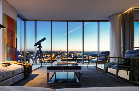 Apartamentai naujausiame Vilniaus dangoraižyje / Organizatorių nuotr.