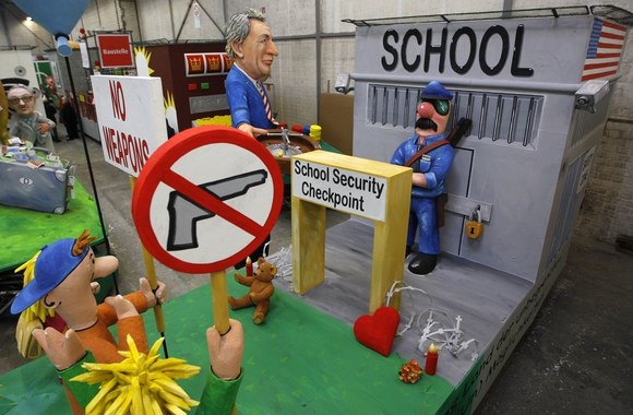 Amerikietiškos mokyklos karikatūra