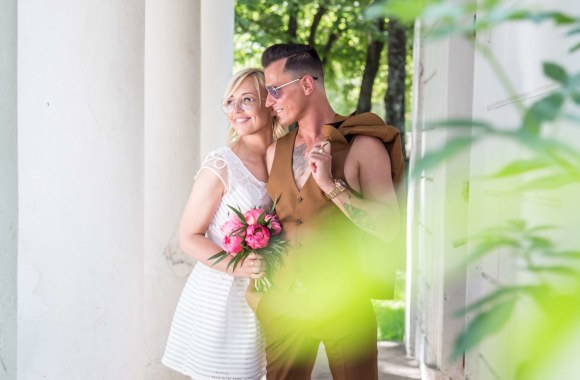 Kristinos Ulevičiūtės ir Aurelijaus Rogos vestuvių akimirka/Foto Alibi nuotr.