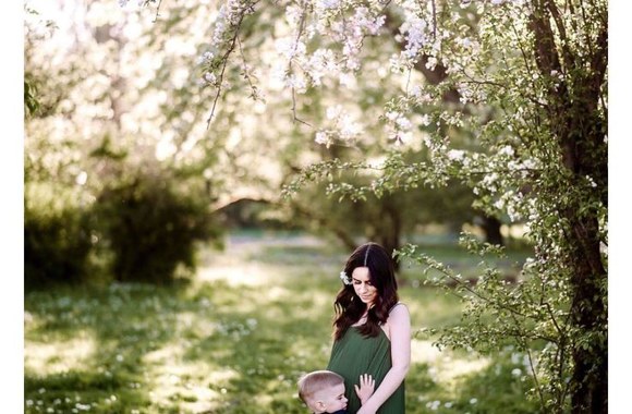 Justina Žemaitytė-Gaučienė su sūnumi Jurgiu