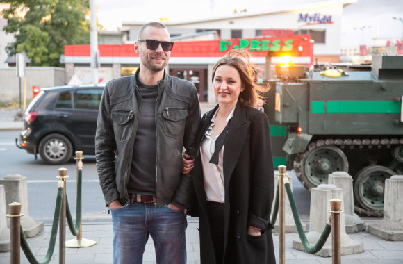 Tadas Vidmantas su žmona Lina Vidmante / BNS nuotr.