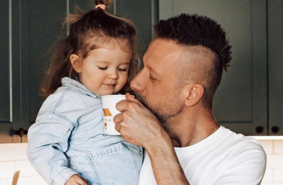 Linas Adomaitis su dukra Saule / Eglės Gendrėnaitės nuotr.