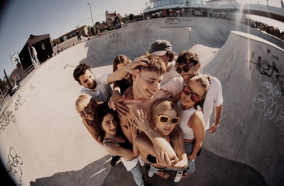 M.Bendžiaus dainos „Ugnis“ vaizdo klipo filmavimo akimirka / Gabrieliaus Jauniškio nuotr.