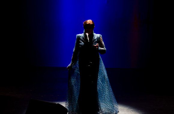 Aktorės L. Kalpokaitės jubiliejinio koncerto akimirka