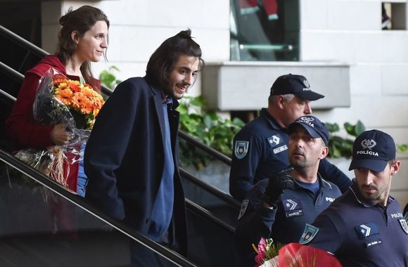 2017 metų „Eurovizijos“ nugalėtojo Salvadoro Sobralio sutikimas Portugalijoje