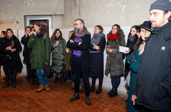 Magistrantų parodos „Cremo“ atidaymo akimirka/ Pauliaus Peleckio nuotr.