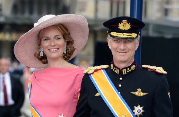 Belgijos karalius Phillipe'as su žmona Mathilde