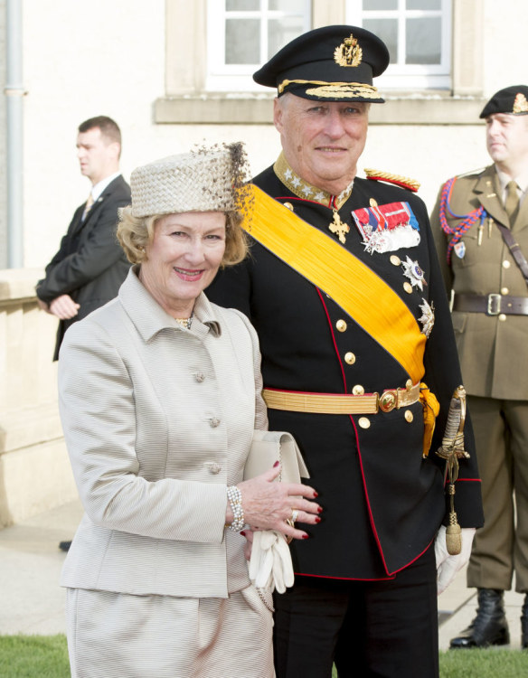Norvegijos monarchų pora - karalius Haraldas V ir karalienė Sonja / Getty Images nuotr.