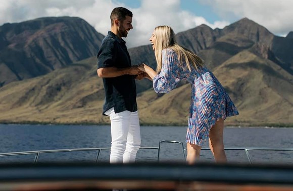 Radvilė Labutytė su mylimuoju / Asmeninio albumo nuotr.