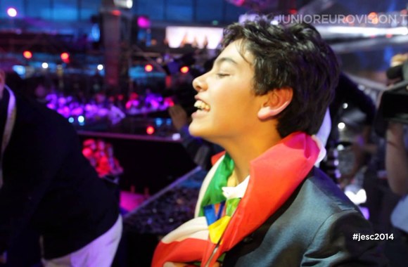 VIDEO kadras: Vincenzo Cantiello is the winner of the 2014 Junior Eurovision Song Contest