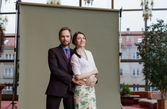 Jonas Sakalauskas su žmona Agne