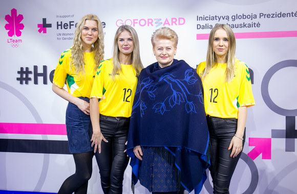 Pristatytas lyčių lygybei skatinanti skirtas Jungtinių Tautų projektas „HeForShe“/Sauliaus Čirbos nuotr.