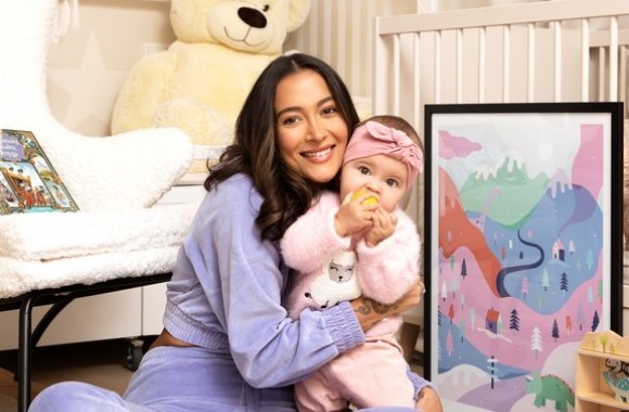 Karolina Meschino su dukra Isabelle / Asmeninio albumo nuotr.