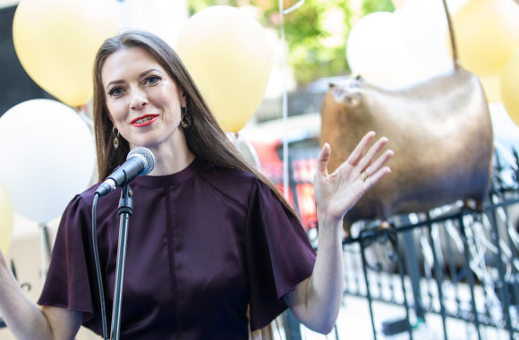 Užupio Katino skulptūros atidengimas/ Pauliaus Peleckio nuotr,