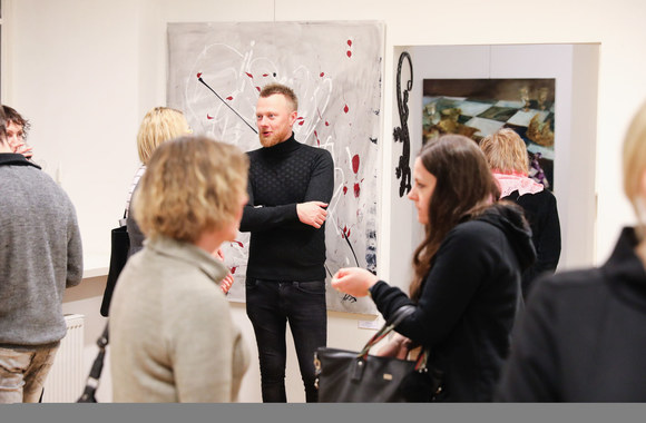 Kristinos Lisauskės parodos atidarymo akimirka