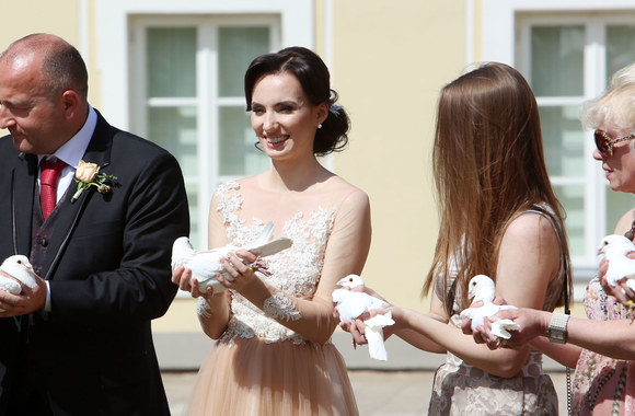 Dangio Jurgelevičiaus ir Ramintos Ditkevičiūtės vestuvių akimirka